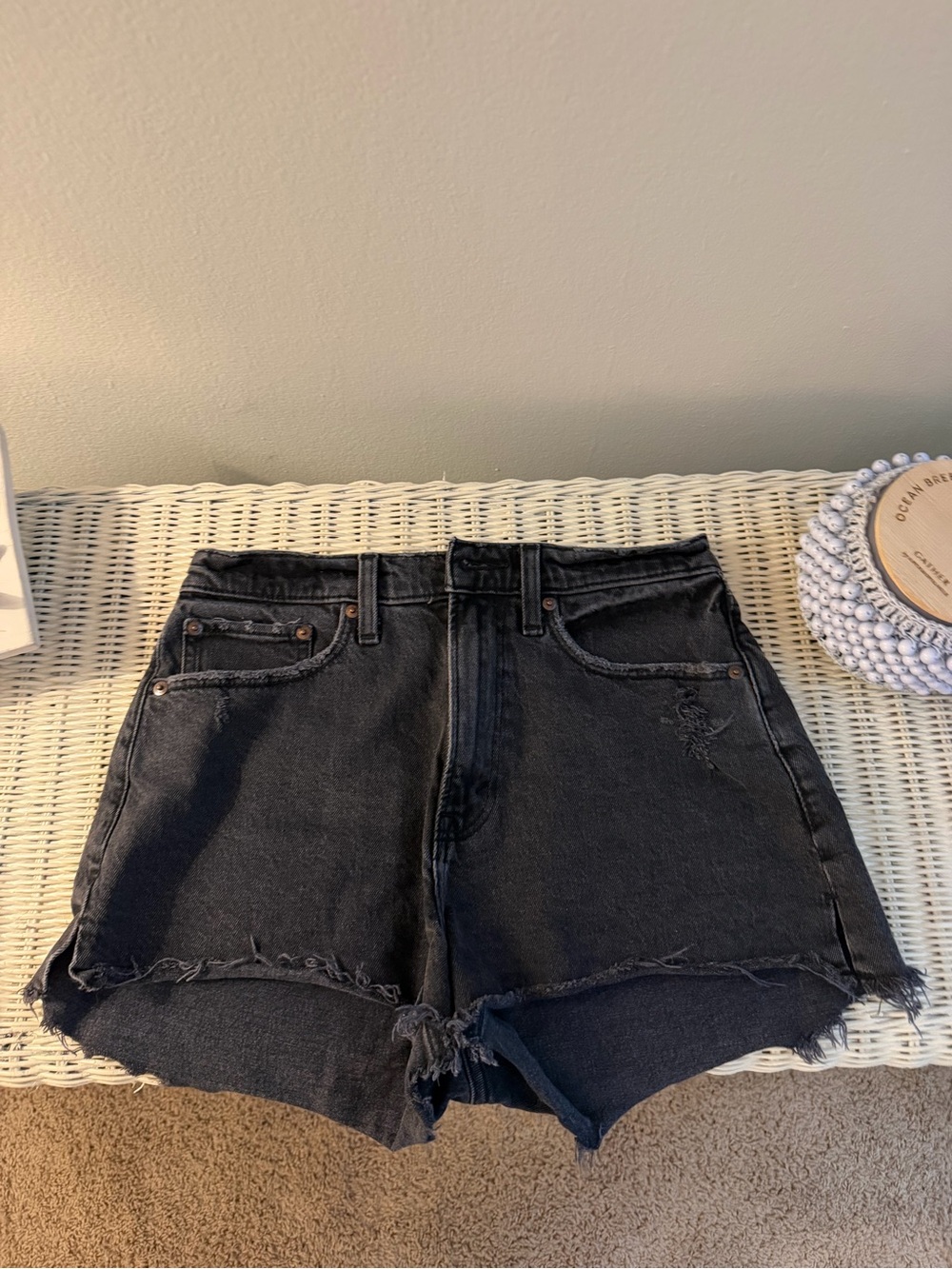 Abercrombie & Fitch Black Denim Shorts